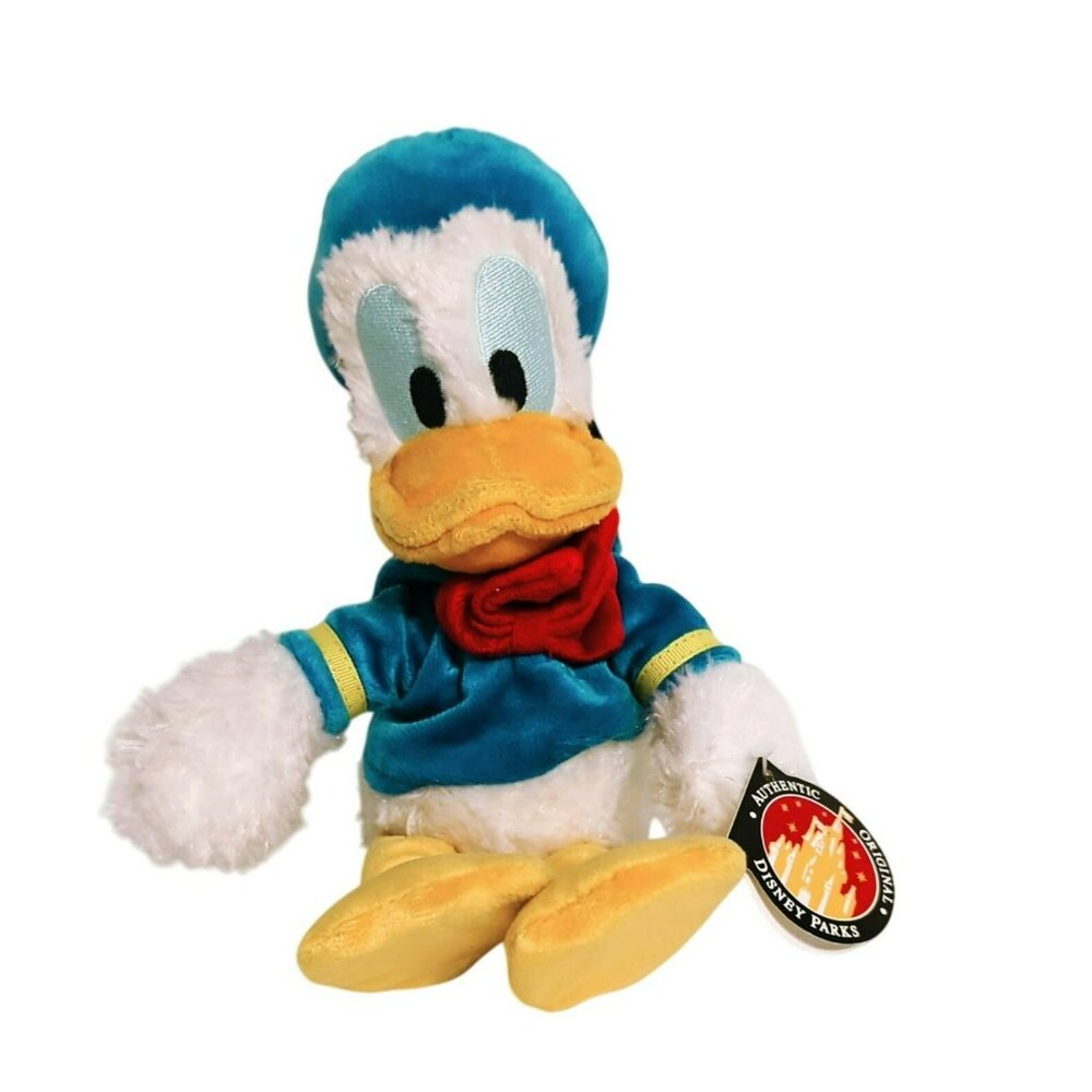 Disney Parks Donald Duck Fuzzy Plush Blue Sailor Suit 9-Inches